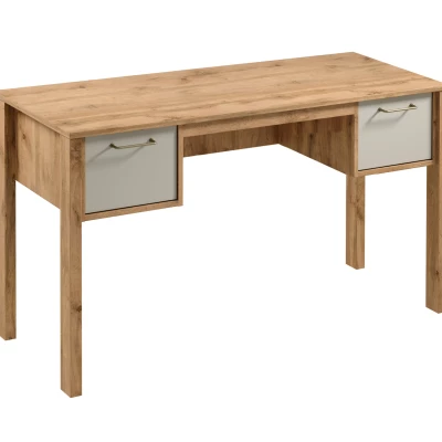 NORDIKO Schreibtisch - Wotan-Eiche / Beige