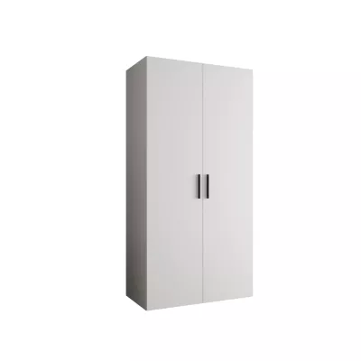Geräumiger Kleiderschrank HELMA 1 100 cm - weiß / schwarze Griffe