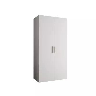 Geräumiger Kleiderschrank HELMA 1 100 cm - weiß / silberne Griffe