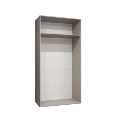 Geräumiger Kleiderschrank HELMA 1 100 cm - schwarz / schwarze Griffe