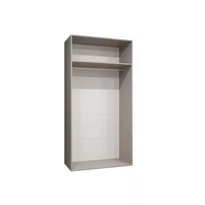 Geräumiger Kleiderschrank HELMA 1 100 cm - schwarz / silberne Griffe
