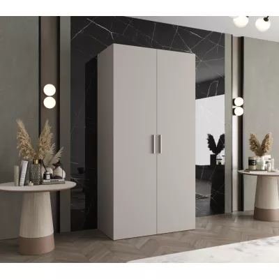 Geräumiger Kleiderschrank HELMA 1 100 cm - Kaschmir / silberne Griffe