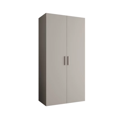 Geräumiger Kleiderschrank HELMA 1 100 cm - Kaschmir / silberne Griffe