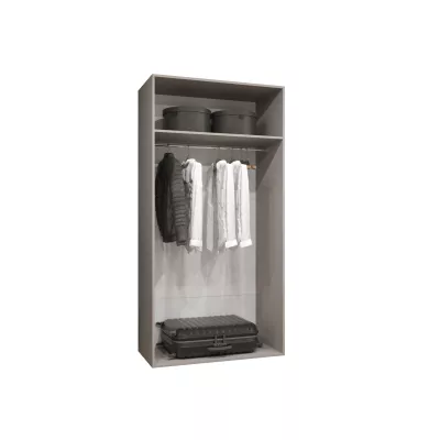 Geräumiger Kleiderschrank HELMA 1 100 cm - Kaschmir / silberne Griffe