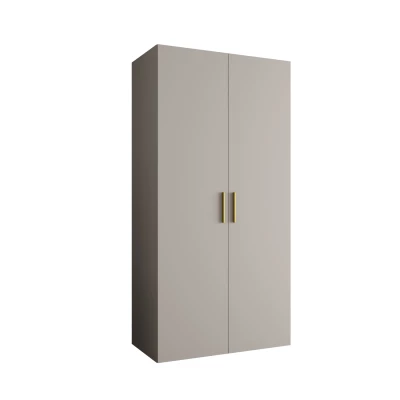Geräumiger Kleiderschrank HELMA 1 100 cm - Kaschmir / goldene Griffe