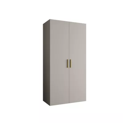 Geräumiger Kleiderschrank HELMA 1 100 cm - Kaschmir / goldene Griffe
