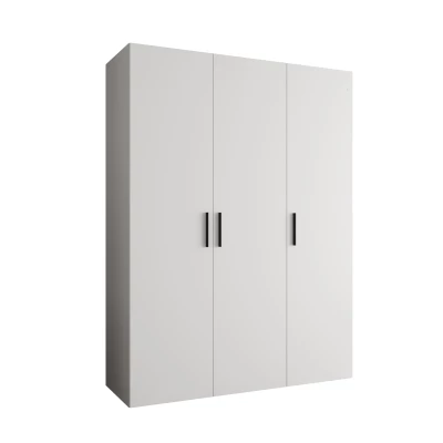 Geräumiger Kleiderschrank HELMA 1 150 cm - weiß / schwarze Griffe