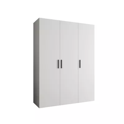 Geräumiger Kleiderschrank HELMA 1 150 cm - weiß / schwarze Griffe