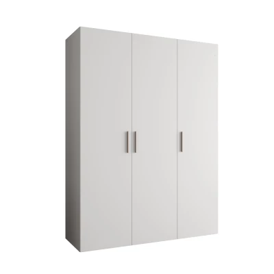 Geräumiger Kleiderschrank HELMA 1 150 cm - weiß / silberne Griffe
