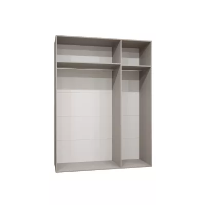 Geräumiger Kleiderschrank HELMA 1 150 cm - weiß / silberne Griffe