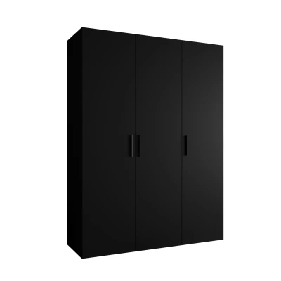 Geräumiger Kleiderschrank HELMA 1 150 cm - schwarz / schwarze Griffe