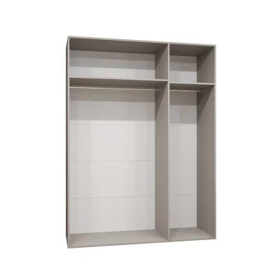 Geräumiger Kleiderschrank HELMA 1 150 cm - schwarz / silberne Griffe