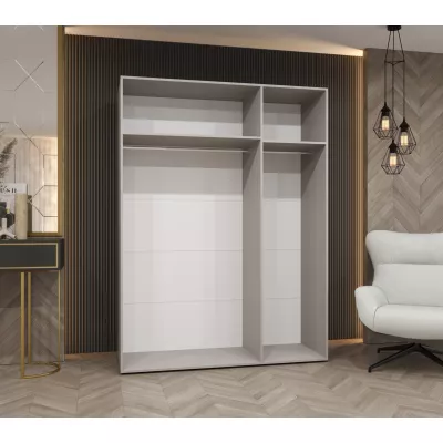 Geräumiger Kleiderschrank HELMA 1 150 cm - Kaschmir / silberne Griffe
