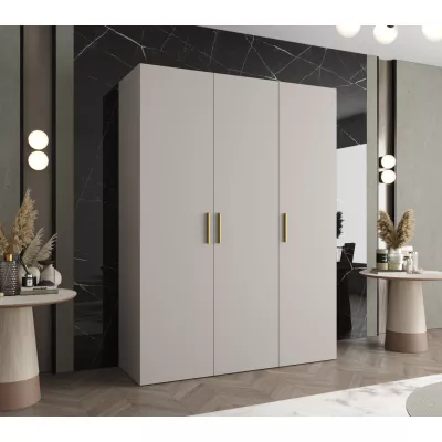 Geräumiger Kleiderschrank HELMA 1 150 cm - Kaschmir / goldene Griffe