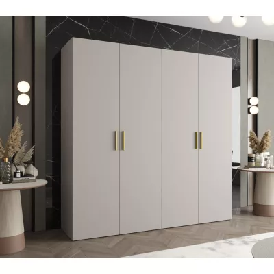 Geräumiger Kleiderschrank HELMA 1.200 cm - Kaschmir / goldene Griffe