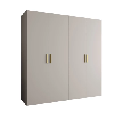 Geräumiger Kleiderschrank HELMA 1.200 cm - Kaschmir / goldene Griffe