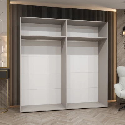 Geräumiger Kleiderschrank HELMA 1.200 cm - Kaschmir / silberne Griffe