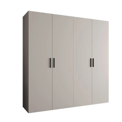 Geräumiger Kleiderschrank HELMA 1.200 cm - Kaschmir / schwarze Griffe