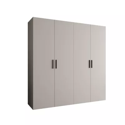 Geräumiger Kleiderschrank HELMA 1.200 cm - Kaschmir / schwarze Griffe