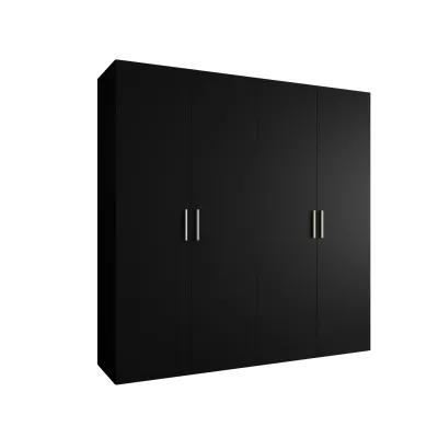 Geräumiger Kleiderschrank HELMA 1.200 cm - schwarz / silberne Griffe