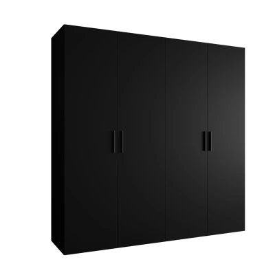 Geräumiger Kleiderschrank HELMA 1.200 cm - schwarz / schwarze Griffe