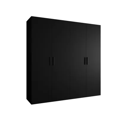 Geräumiger Kleiderschrank HELMA 1.200 cm - schwarz / schwarze Griffe