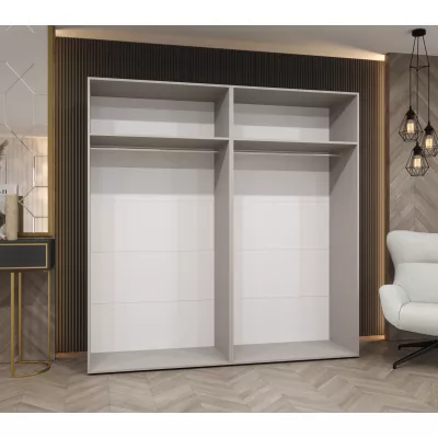 Geräumiger Kleiderschrank HELMA 1.200 cm - schwarz / schwarze Griffe