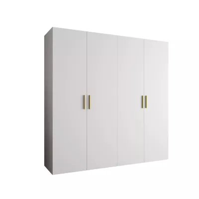 Geräumiger Kleiderschrank HELMA 1.200 cm - weiß / goldene Griffe