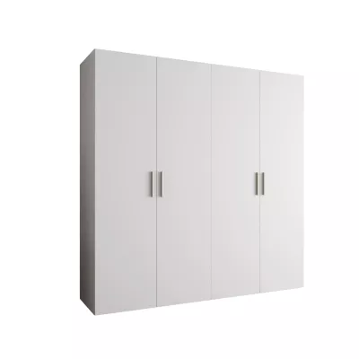 Geräumiger Kleiderschrank HELMA 1.200 cm - weiß / silberne Griffe