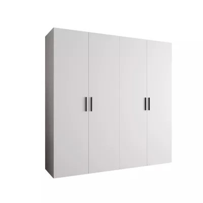Geräumiger Kleiderschrank HELMA 1.200 cm - weiß / schwarze Griffe