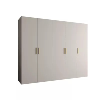 Geräumiger Kleiderschrank HELMA 1.250 cm - Kaschmir / goldene Griffe
