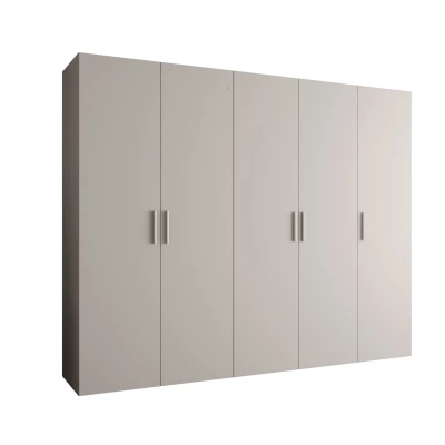 Geräumiger Kleiderschrank HELMA 1.250 cm - Kaschmir / silberne Griffe