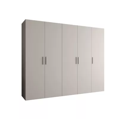 Geräumiger Kleiderschrank HELMA 1.250 cm - Kaschmir / silberne Griffe