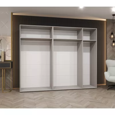 Geräumiger Kleiderschrank HELMA 1.250 cm - Kaschmir / silberne Griffe