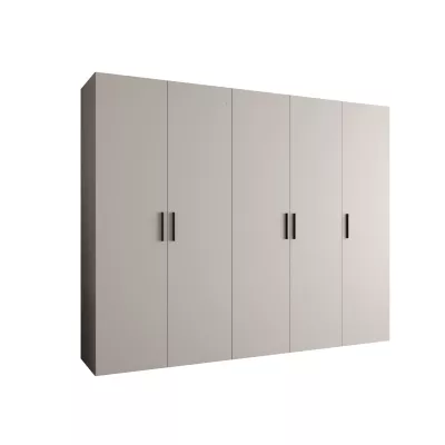 Geräumiger Kleiderschrank HELMA 1.250 cm - Kaschmir / schwarze Griffe