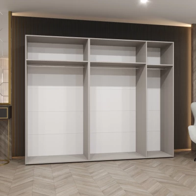 Geräumiger Kleiderschrank HELMA 1.250 cm - Kaschmir / schwarze Griffe