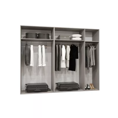 Geräumiger Kleiderschrank HELMA 1.250 cm - Kaschmir / schwarze Griffe
