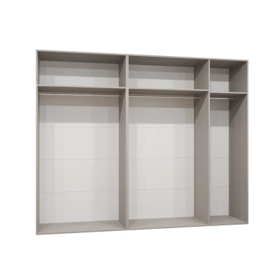 Geräumiger Kleiderschrank HELMA 1250 cm - weiß / silberne Griffe