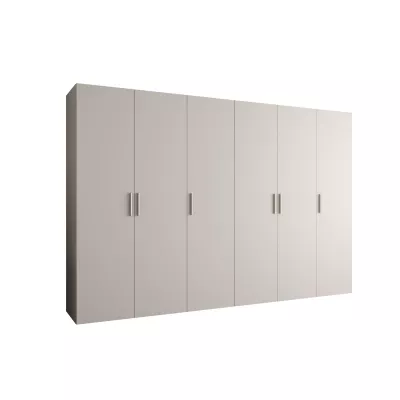 Geräumiger Kleiderschrank HELMA 1.300 cm - Kaschmir / silberne Griffe
