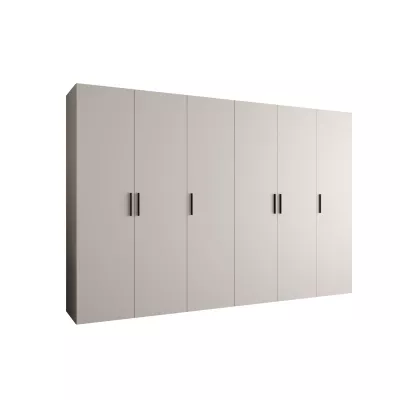 Geräumiger Kleiderschrank HELMA 1.300 cm - Kaschmir / schwarze Griffe