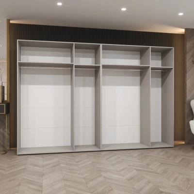 Geräumiger Kleiderschrank HELMA 1.300 cm - schwarz / silberne Griffe