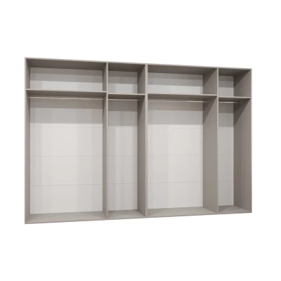 Geräumiger Kleiderschrank HELMA 1.300 cm - schwarz / silberne Griffe