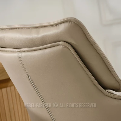 Ledersessel ARISAY – braun/eiche