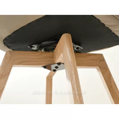 Ledersessel ARISAY – braun/eiche