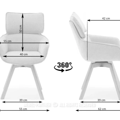 Ledersessel ARISAY – braun/eiche
