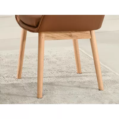 Eleganter Esszimmerstuhl ELISABETH – braun/Eiche