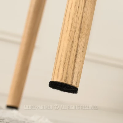 Eleganter Esszimmerstuhl ELISABETH – weiß/Eiche
