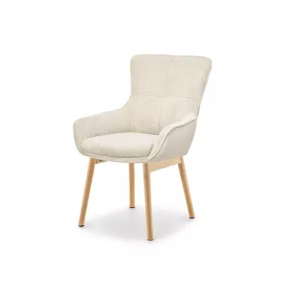 Eleganter Esszimmerstuhl ELISABETH – hellbeige/eiche