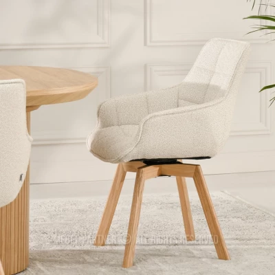 LOVISA Esszimmerstuhl – Beige/Eiche