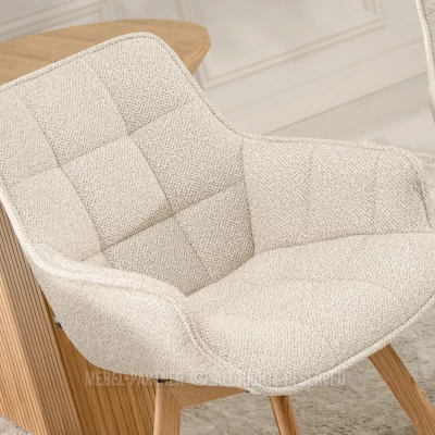 LOVISA Esszimmerstuhl – Beige/Eiche